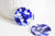 EP Connecteur acetate cercle bleu nuit 2.7cm, x2 G0821