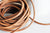 EP Cordon cuir marron, cordon pour bijoux,cordon cuir, fourniture créative,cuir naturel, cordon en cuir, Diamètre 4mm, longueur 1mètre,G3063