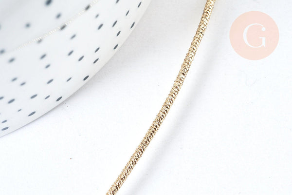 EP-Cordon doré rigide polyester 2mm, x 1Mètre (G6854)