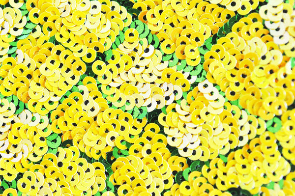 EP -Ecusson brodé à repasser ananas jaune vert doré customisation vêtement, écusson thermocollant fruit,patch écusson brodé,28cm, x1,G2863