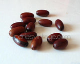 EP Lot Perles ovales Bois caramel