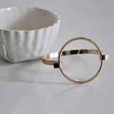 EP Manchette jonc minimaliste or rose, fournitures créatives, bracelet or rose, création bijoux, bijou géométrique, 50mm