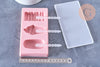 EP Moule à glace silicone rose, Moule patisserie, moule en silicone pour réaliser des esquimaux,22cm x1 G5107
