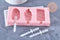 EP Moule à glace silicone rose, Moule patisserie, moule en silicone pour réaliser des esquimaux,22cm x1 G5107