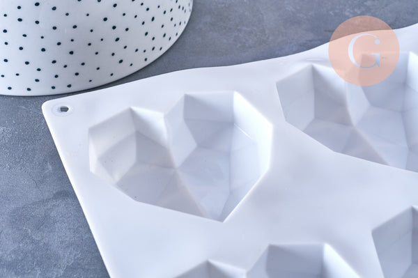EP -Moule en silicone 6 coeurs 22cm, x1 G5944