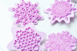 EP Moules en silicone flocon de neige, emporte-pièce en silicone pour pâtisserie cuisine gateau et loisirs créatifs,53-68mm, les 5 G4075