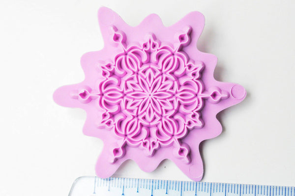 EP Moules en silicone flocon de neige, emporte-pièce en silicone pour pâtisserie cuisine gateau et loisirs créatifs,53-68mm, les 5 G4075