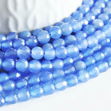 EP NE PAS RENOUVELER Perle agate bleue, perle agate naturelle pierre,perle facette,6mm,fil de 36cm G889