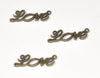 EP Pendentif LOVE bronze, fournitures créatives,pendentif bronze, breloque bronze,connecteur colliers, création bijoux,3cm
