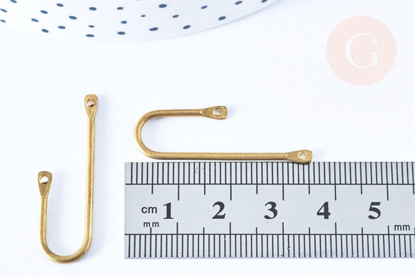 EP Pendentif chandelier laiton brut 35mm, x2