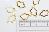 EP Pendentif connecteur nuage doré 16K, connecteurs laiton, pendentif enfance,création bijoux,apprêts dorés,16mm, x1 G5002