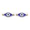 EP Pendentif connecteur oeil protecteur rocaille MIYUKI TOHO bleu or 15mm,pendentif tissage perle verre pour création bijoux, x1 G5724