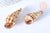 EP Pendentif coquillage spirale doré 23-86mm,création bijoux coquillage or, x1 (G7310)