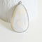 EP Pendentif goutte agate grise support argenté,pendentif bijoux, pendentif agate,pendentif pierre, agate naturelle,agate grise,53mm,G3006