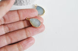 EP Pendentif goutte amazonite doré 22mm-G1174