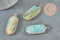 EP-Pendentif hexagone amazonite naturelle laiton doré 37mm,Pendentif bijoux pierre pour création collier, x1 G5174