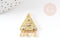 EP-Pendentif médaille triangle oeil laiton doré 18K avec papilles zircons 30mm, x1 G4655