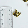 EP Pendentif oeil vieil or,pendentif doré, porte-bonheur,mauvais oeil,argent tibétain doré,création bijoux,x 10,4.5cm-G718