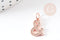 EP-Pendentif or rose esperluette cristal blanc laiton or rose,15mm, x1 G4667