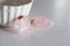 EP Pendentif quartz rose brut, fournitures créatives, pierre brute, création bijoux, pendentif doré, pierre naturelle, pendentif pierre, quartz