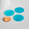 EP-Pendentif rond nacre turquoise, pendentif coquillage, coquillage bleu,création bijoux, 30mm, x1-G0720