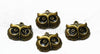 EP Pendentif tête hibou, fourniture création bijoux, pendentif hibou bronze, fourniture créative, pendentif bronze, 2.5cm-x 2 -G883