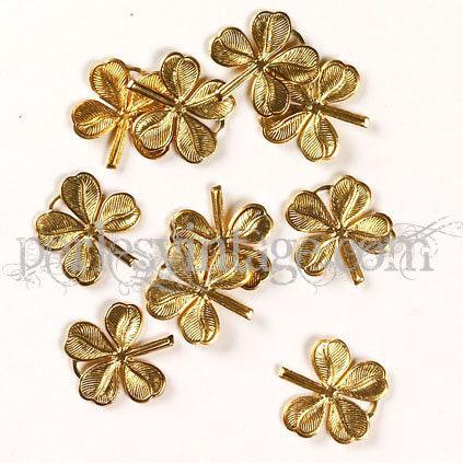 EP Pendentif trèfle 4 feuilles en laiton