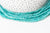EP Perle abacus jade teinté bleu turquoise 4x2mm,fil de 38,35 cm G4710