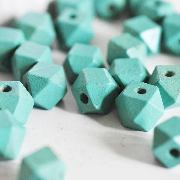 EP Perle bois vert hexagonale,fournitures créatives, perles bois,création bijoux,perle hexagone,Perles géométriques,11mm, x 5- G6052