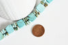 EP Perle carrée en turquoise sinkiang naturelle 12x4mm, le fil-G1119
