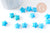 EP-Perle étoile howlite turquoise naturelle 30mm, x5 (G2397)