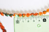 EP Perle jade orange facettes 8mm, x1 fil 45 perles (G3043)