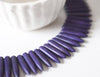 EP Perle pointe howlite violette, howlite naturelle, perle violette, perle pierre, création bijoux, fil de 95 perles-G1327