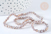 EP-Perle ronde cristal facetté taupe rose 4mm, le fil de 37.8cm G7239