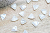 EP-Perle triangle nacre blanche naturelle doré,pendentif triangle nacre,coquillage blanc, bijou nacre 12mm, x1 G4498