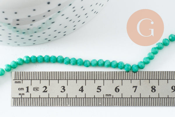EP-Perles abacus cristal vert 4-5mm, x1 fil de 37cm (G6215)