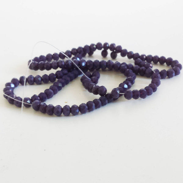 EP Perles cristal toupies à facette violet,perles bijoux, perle cristal violet, fourniture créative,Perle verre facette, x 20, 4x3mm