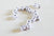 EP Perles dés blancs plastique,bijoux enfants,perles plastique, fabrication bijoux,atelier enfant,perles jeux, x 50,G2673