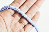 EP Perles polymère bleu heishi 6mm 6mm,le fil de 320 perles-G1630