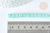 EP-Perles polymère tube Turquoise 6.5x6 mm, fabrication bijoux heishi plastique,le fil de 40cm G7198