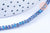 EP-Perles toupies cristal bleu irisé 3.5x2.5mm, perles bijoux, perle cristal,Perle verre facette,création bijoux, fil 25.4cm G6752