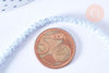EP-Perles toupies cristal gris clair irisé 3.5x2.5mm, perles bijoux, perle cristal,Perle verre facette,création bijoux, fil 25.4cm G6755