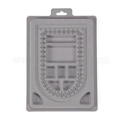 EP Plateau d'assemblage perles pour fabrication collier & sautoir 16x23cm, comptage de perles, avec mesures graduées, x1 G5789