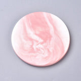 EP Plateau rond porcelaine Marbre rose et blanc, présentoir bijoux, un support décoratif minimaliste pour poser vos bijoux,9.6cm, x1 G5094
