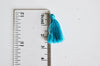 EP Pompon bleu coton,fournitures créatives,décoration pompon,accessoire coton, pompon boucles,fabrication bijoux,coton vert,25-31mm,les 5-G1889