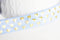 EP Ruban élastique bleu coeurs or EFJF 16mm,1 mètre-G1522