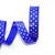 EP Ruban gros grain polka bleu roi, fabrication bijoux,ruban pois blancs,ruban mariage,fourniture créative, largeur 1cm, longueur 1 mètre-G2160