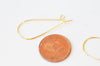 EP-Support de boucles fil doré 16k,montage bijoux DIY, oreilles percées, création bijoux, boucles dorées,x 2, 34.5mm G5032