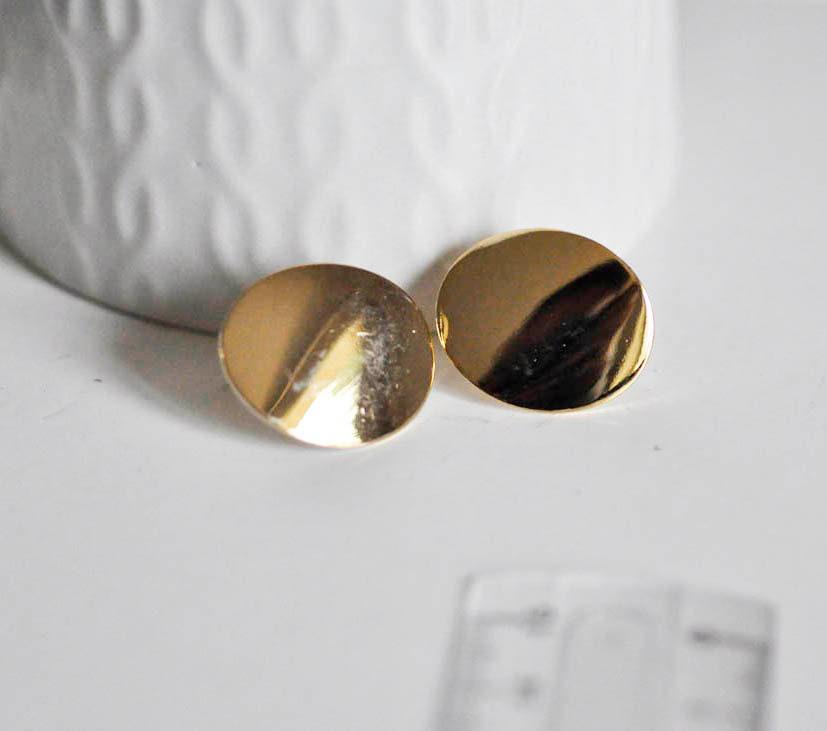 EP Supports boucles puce rond doré 18K 22mm, x2 G2477