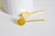 EP Supports de barrette métal doré support cabochon 18mm,x 5 -G361